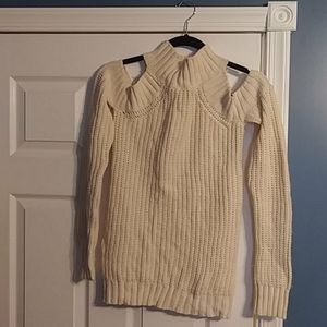 Cold shoulder sweater